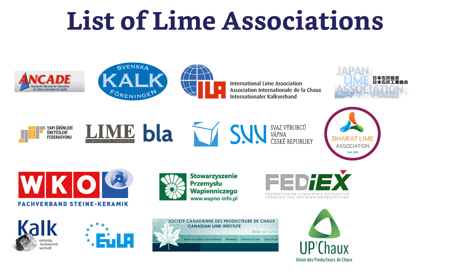 lime asscociations list