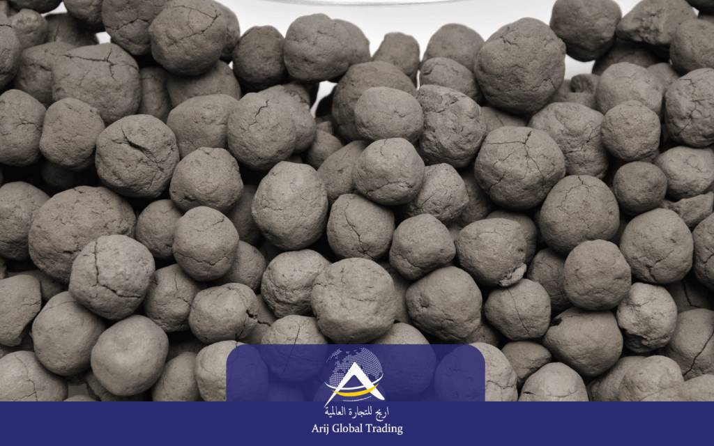 Close-up view of high-quality DRI for steel manufacturing.