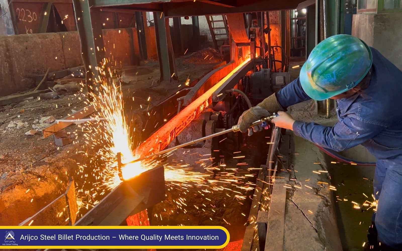 Steel billet manufacturing line operated by a leading steel billet supplier for bulk orders.