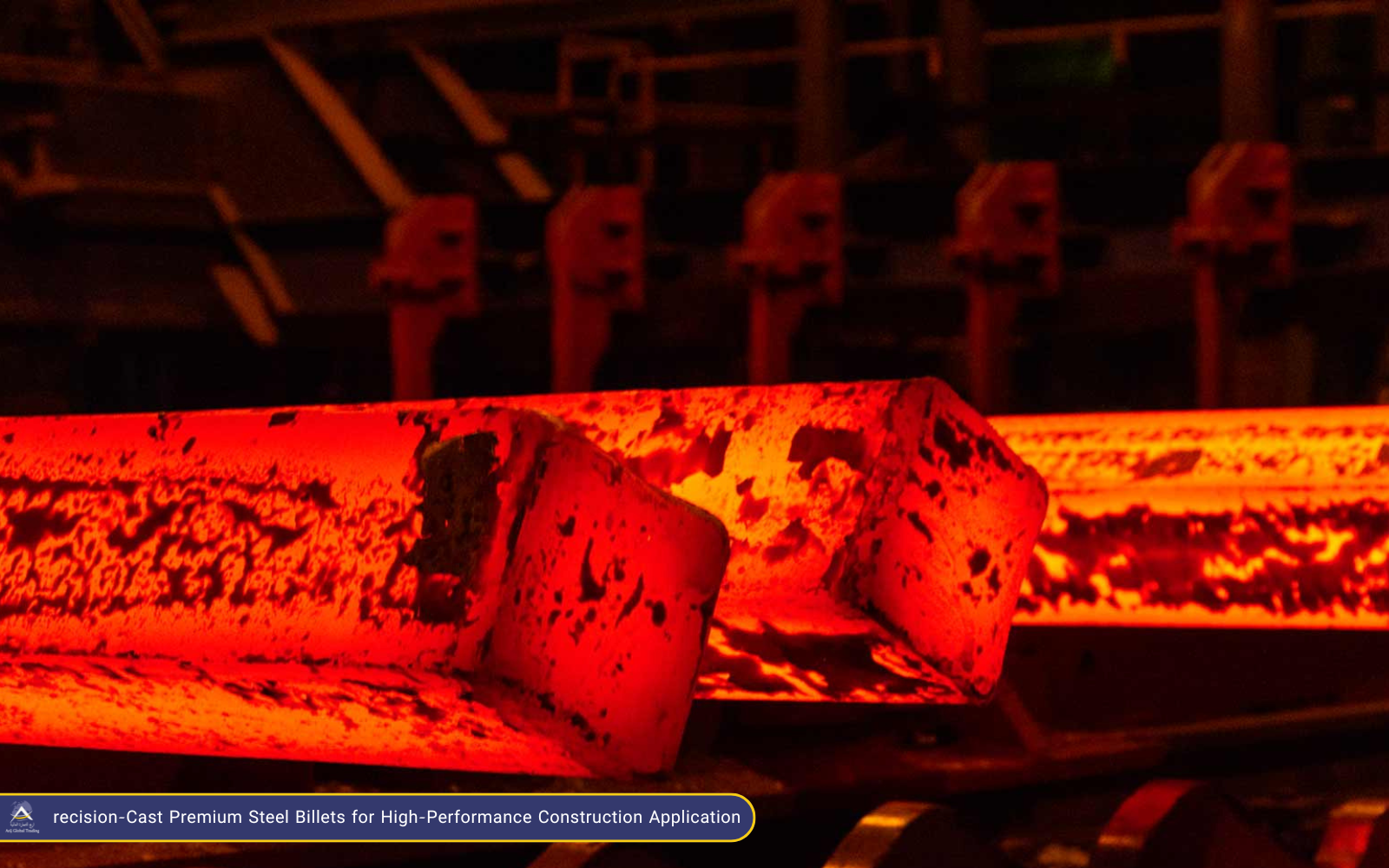 Premium steel billet production process in a modern steel manufacturing facility