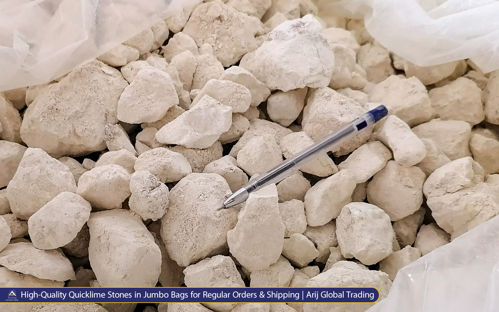 03-High-Quality Quicklime Stones in Jumbo Bags for Regular Orders & Shipping igh-quality quicklime stones packed in jumbo bags, ready for regular orders and international shipping.